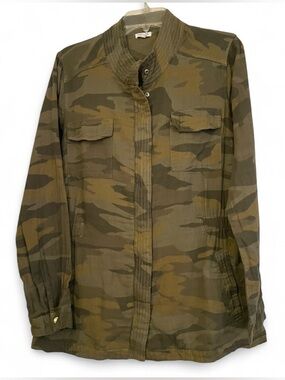 Splendid Green Camouflage Jacket Womens Size Large